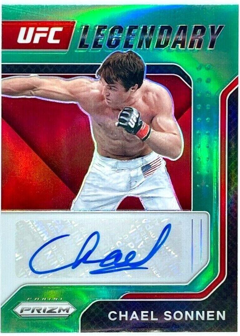 Chael Sonnen 2022 Panini Prizm UFC Legendary Signatures #20 Green