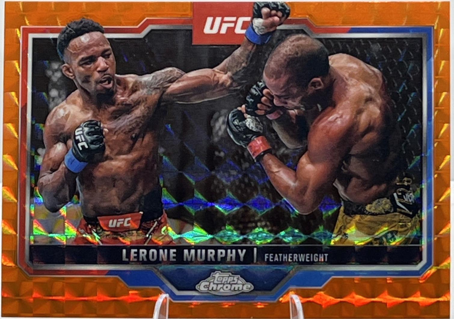 Lerone Murphy 2025 Topps Chrome UFC Base #15 Orange Geometric Refractor