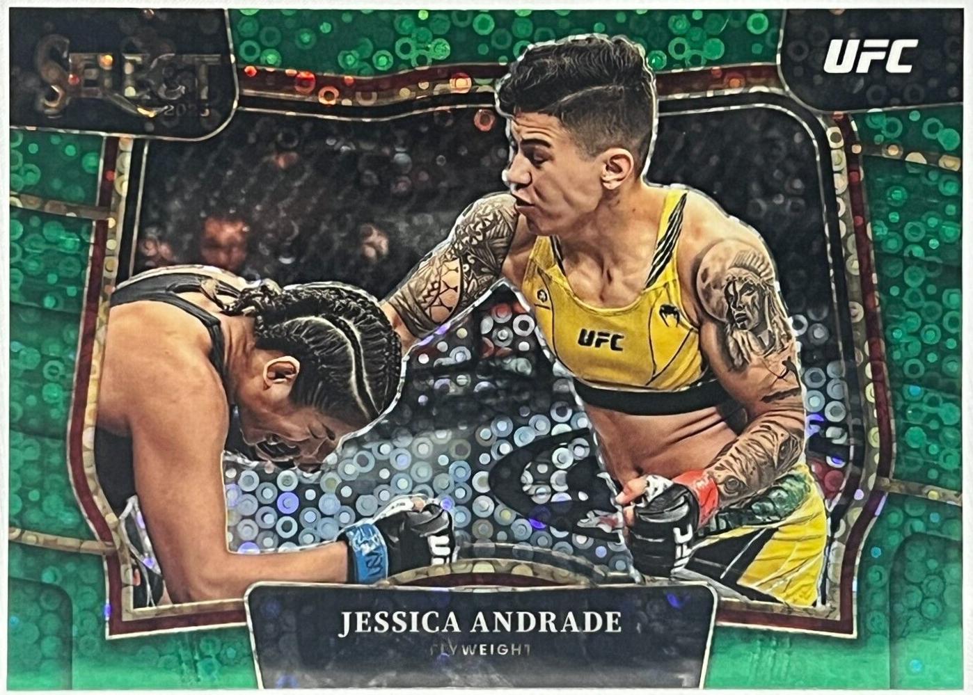 Jessica Andrade 2023 Panini Select UFC Octagonside #289 Green Disco