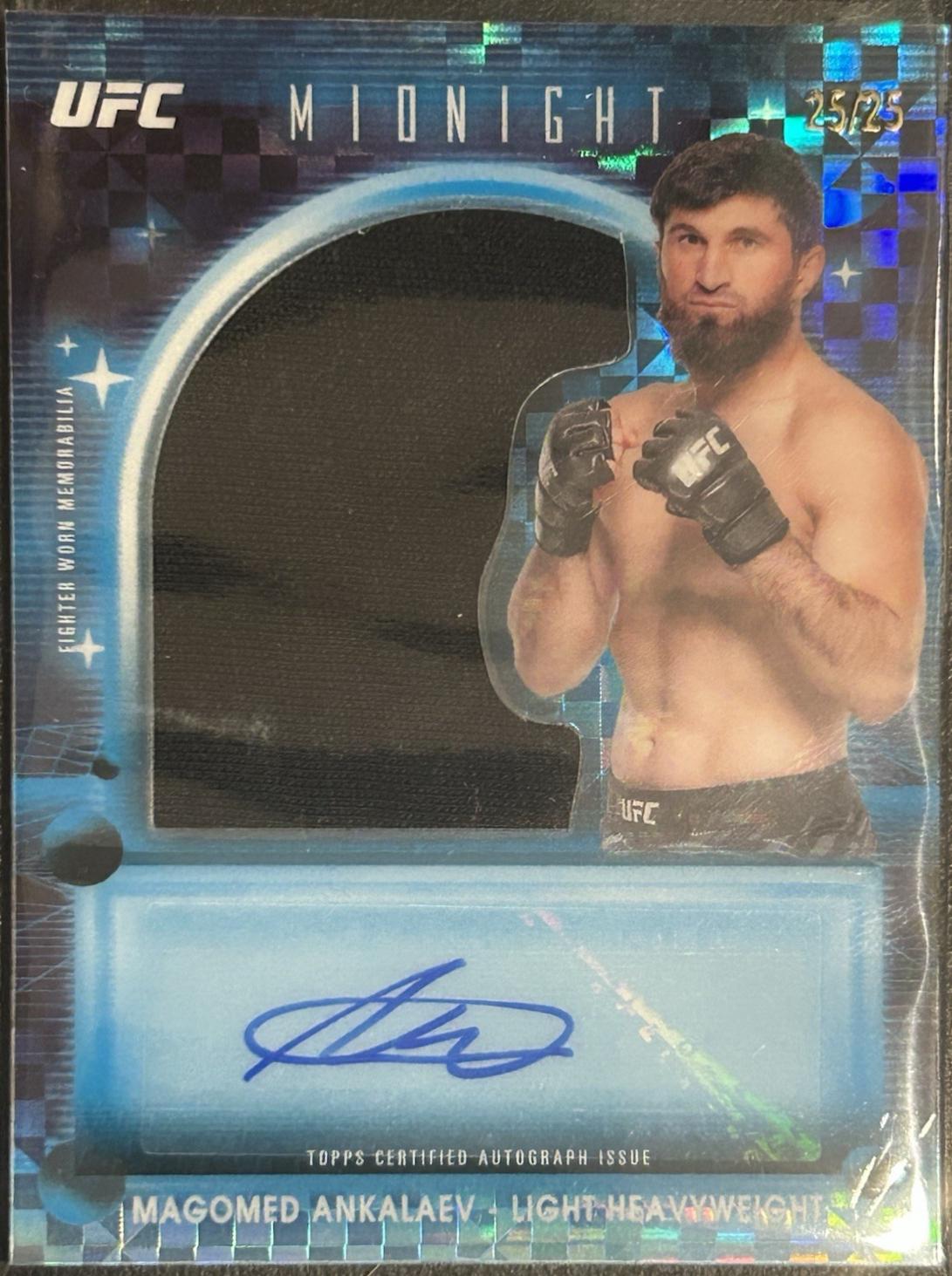 Magomed Ankalaev 2025 Topps Midnight UFC Relic Autographs #VRA-MA Moonrise