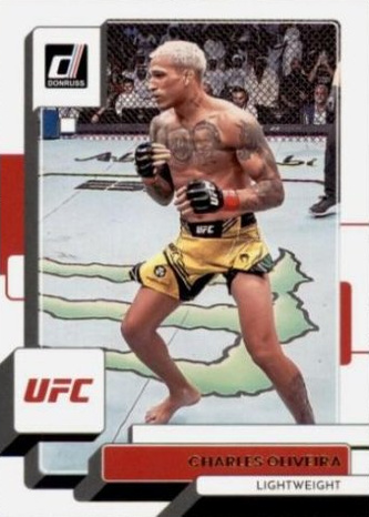 Charles Oliveira 2023 Panini Donruss UFC Base #158 Gold Laser