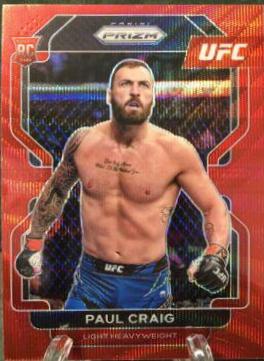 Paul Craig 2022 Panini Prizm UFC Base #170 Ruby Wave