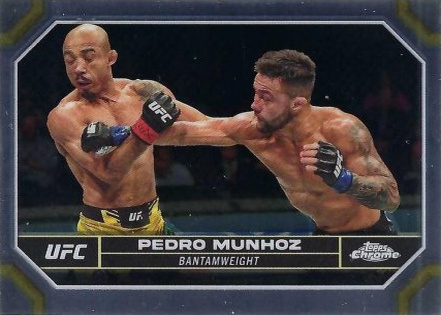 Pedro Munhoz 2024 Topps Chrome UFC Base #155 Magenta Refractor