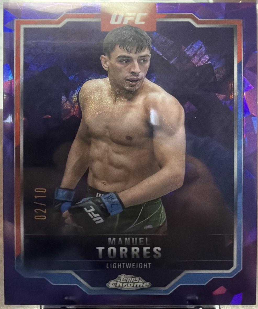 Manuel Torres 2025 Topps Chrome Sapphire UFC Base Sapphire #96 Orange Sapphire