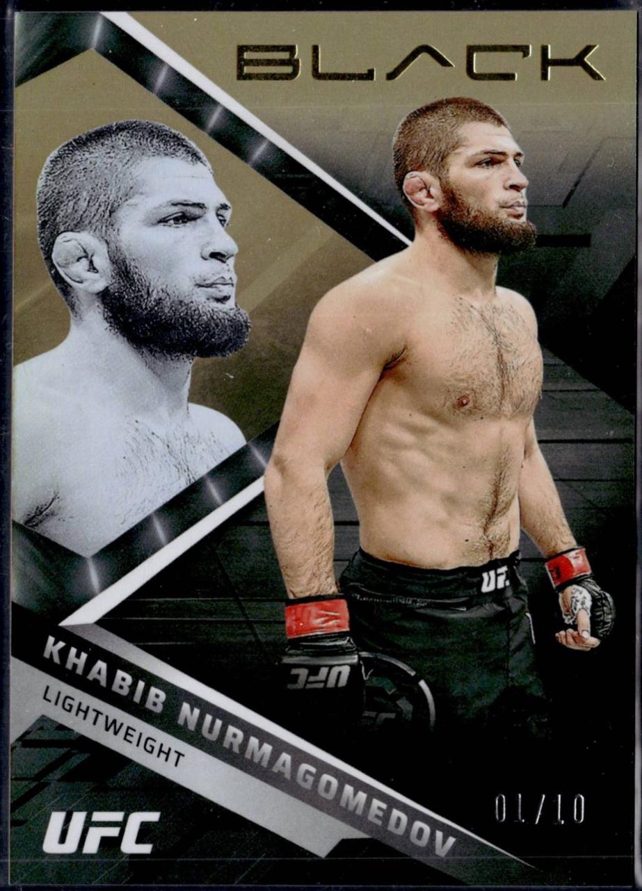 Khabib Nurmagomedov 2022 Panini Chronicles UFC Base Black #212 Gold