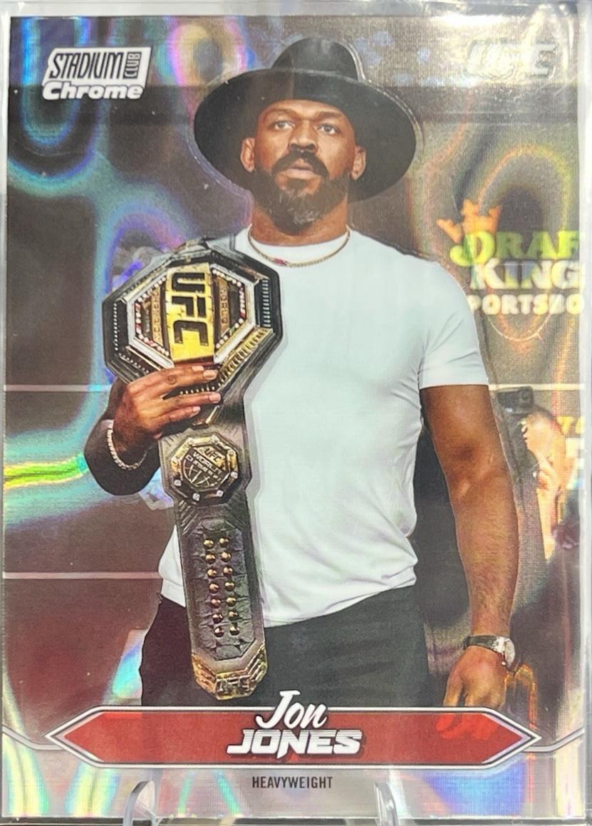 Jon Jones 2025 Topps Stadium Club UFC Base Chrome #C-100 Lava