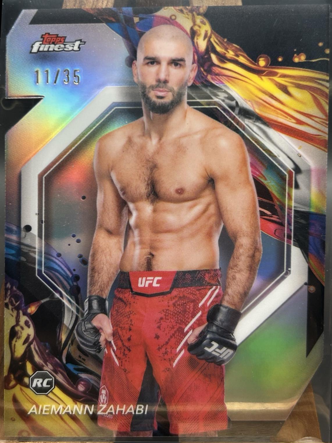 Aiemann Zahabi 2024 Topps Finest UFC Base Uncommon #141 Die-Cut Refractor