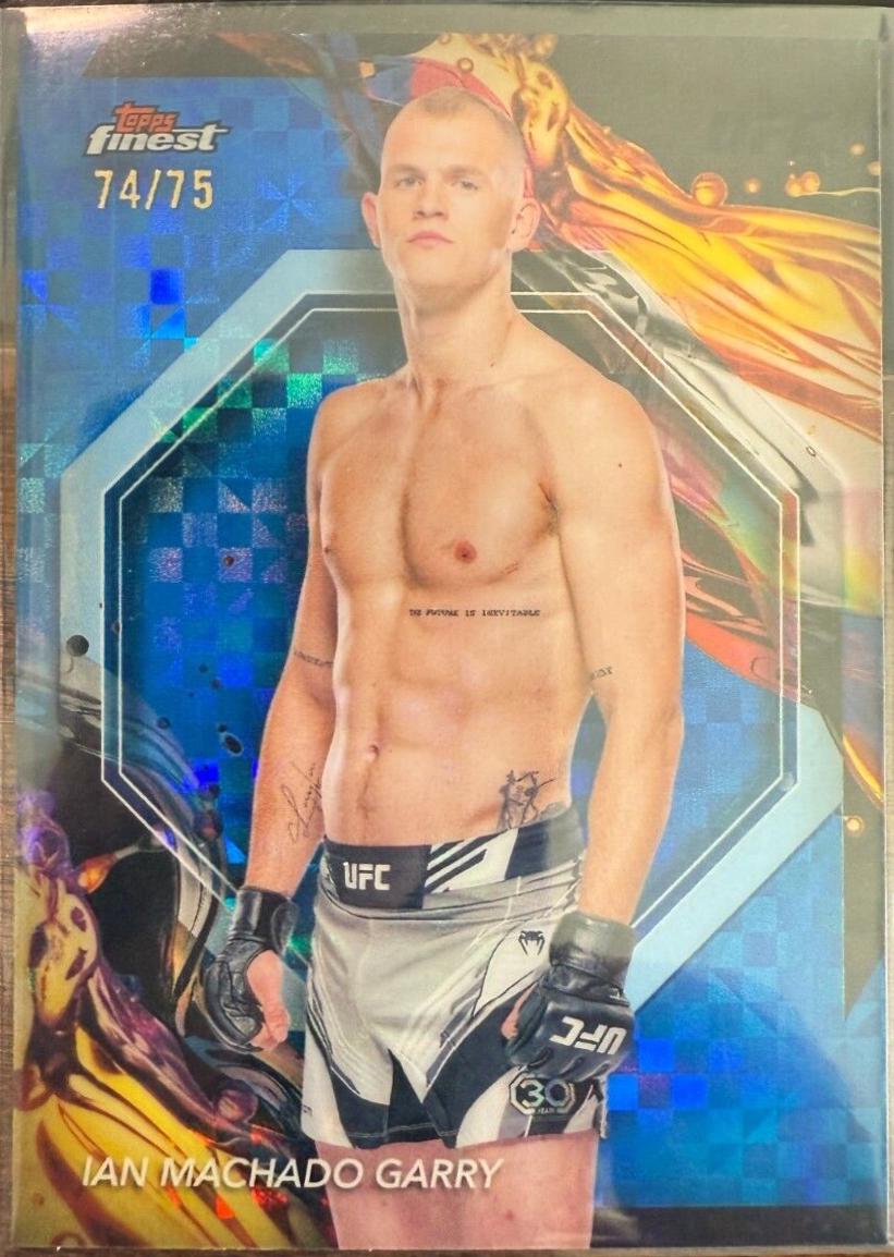 Ian Machado Garry 2024 Topps Finest UFC Base Uncommon #153 Blue Checkerboard Refractor