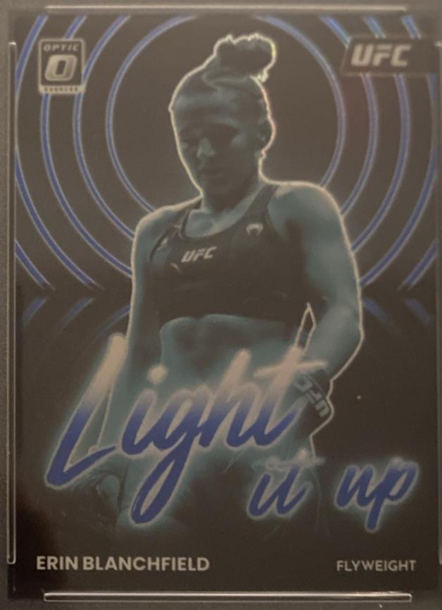 Erin Blanchfield 2023 Panini Donruss Optic UFC Light It Up #5 Blue