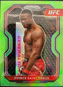 Ovince Saint Preux 2021 Panini Prizm UFC Base #59 Neon Green