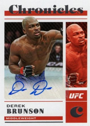 Derek Brunson 2023 Panini Chronicles UFC Chronicles Signatures #2 Platinum