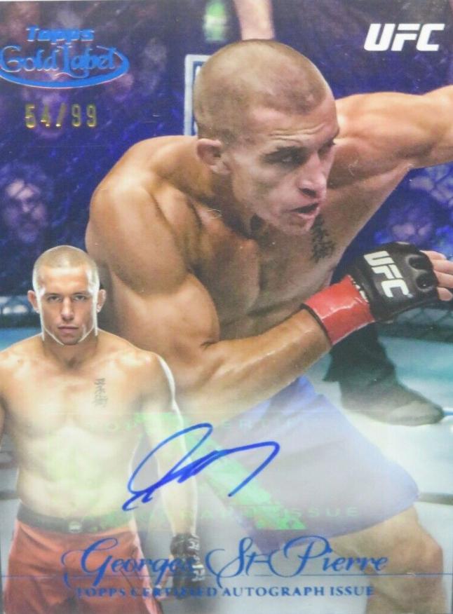 Georges St-Pierre 2024 Topps Gold Label UFC Gold Label Autographs #GLA-GSP Blue