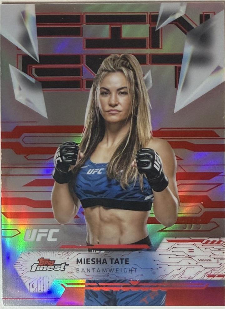 Miesha Tate 2025 Topps Finest UFC Base Uncommon #165 Red Refractor
