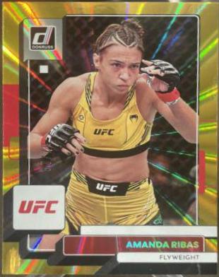 Amanda Ribas 2023 Panini Donruss UFC Base #156 Gold Laser