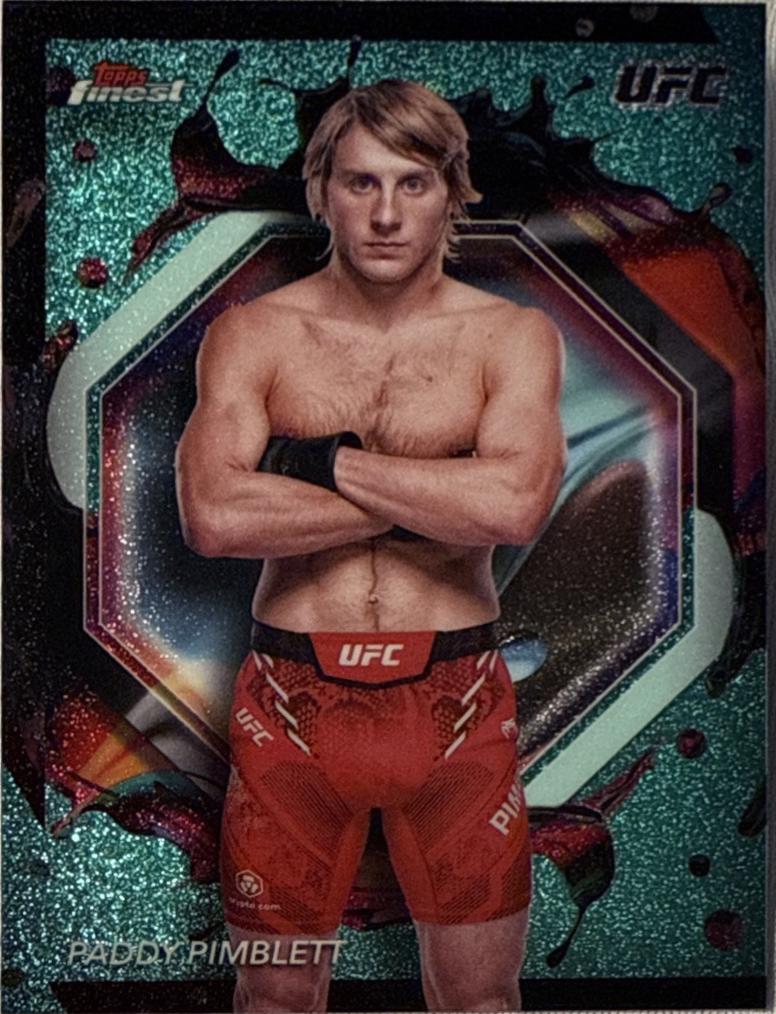 Paddy Pimblett 2024 Topps Finest UFC Base Rare #277 Aqua Glitter Refractor