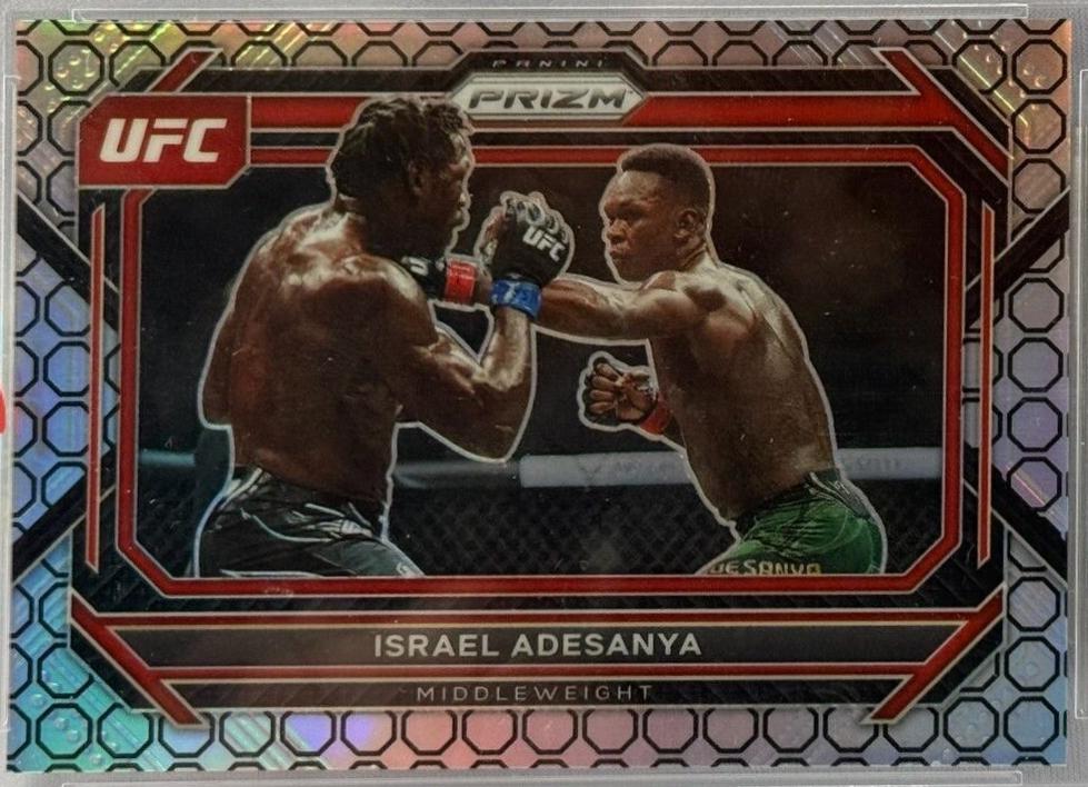 Israel Adesanya 2023 Panini Prizm UFC Base #82 Octagon