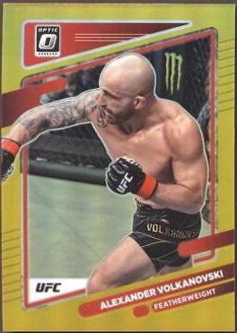 Alexander Volkanovski 2022 Panini Donruss Optic UFC Base #28 Gold