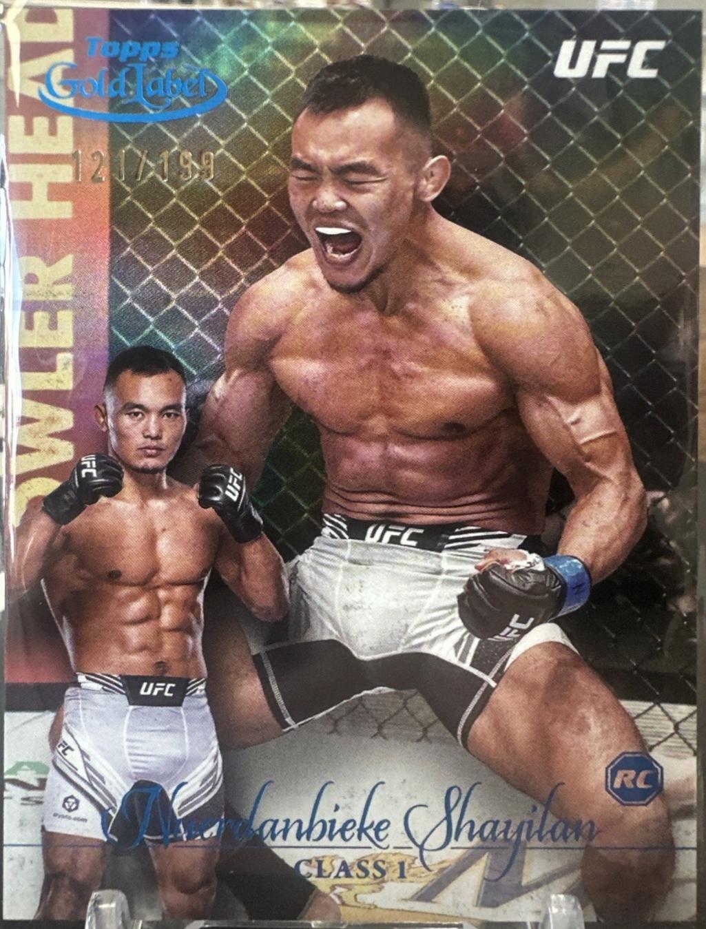 Shayilan Nuerdanbieke 2024 Topps Gold Label UFC Base Class I #24 Blue