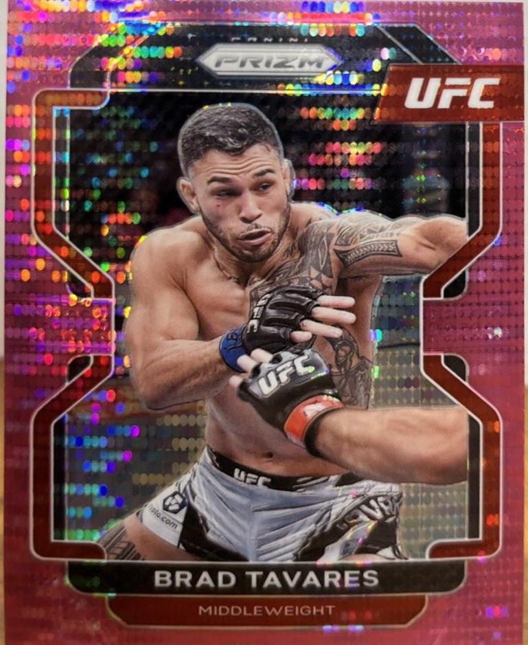 Brad Tavares 2022 Panini Prizm UFC Base #139 Pink Pulsar