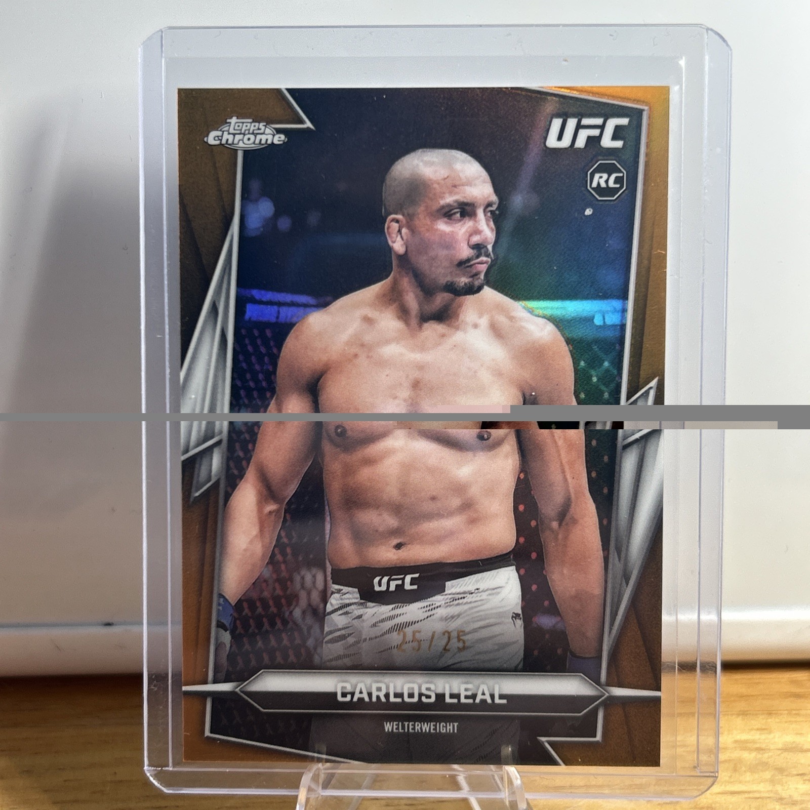 Carlos Leal 2026 Topps Chrome UFC Base #71 Orange Refractor