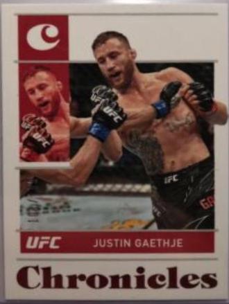 Justin Gaethje 2022 Panini Chronicles UFC Base Chronicles #47 Red