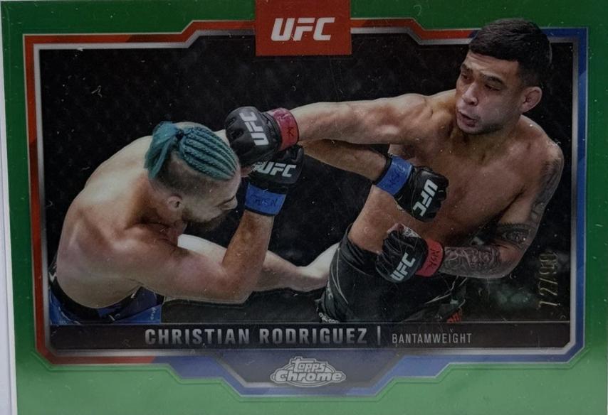 Christian Rodriguez 2025 Topps Chrome UFC Base #106 Green Refractor