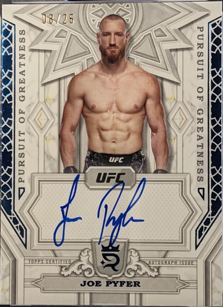 Joe Pyfer 2024 Topps Royalty UFC Pursuit of Greatness Autographs #PGS-JPY Gold