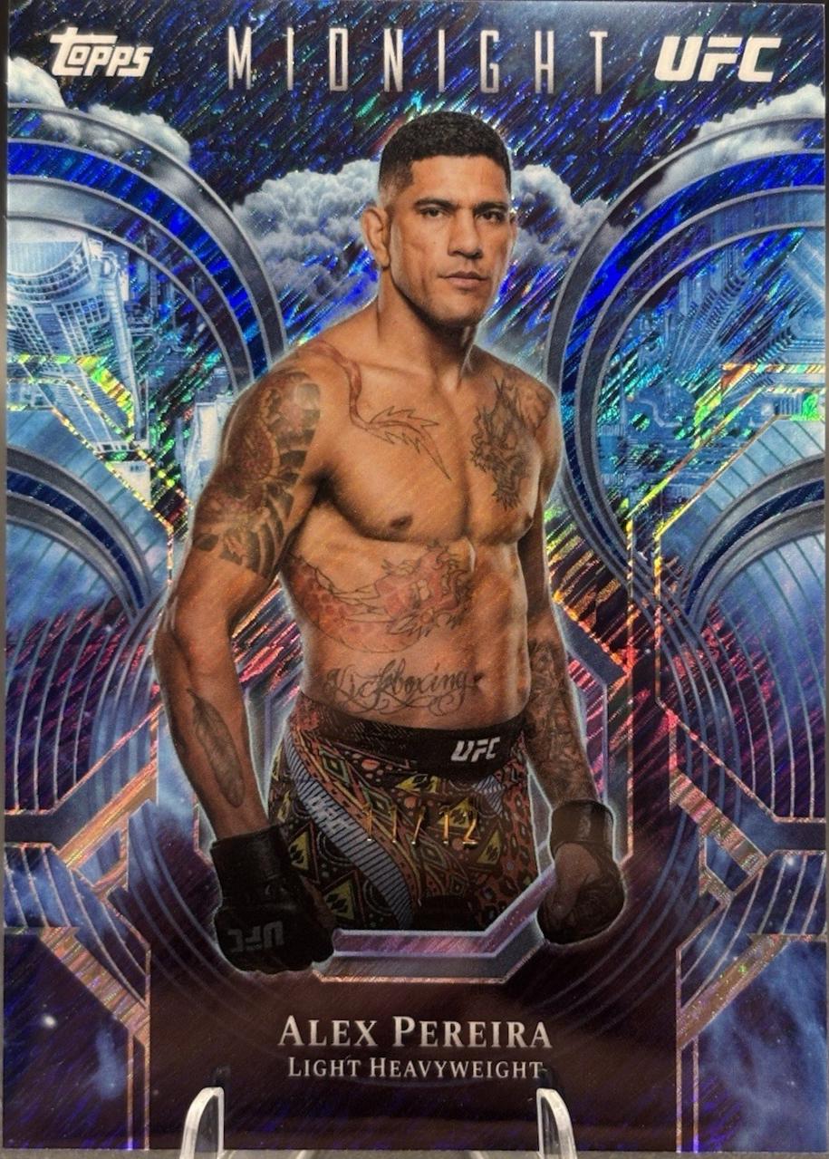 Alex Pereira 2026 Topps Midnight UFC Night Watch #PC-25 Moon Beam
