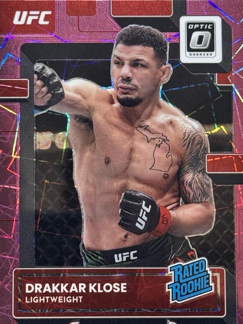 Drakkar Klose 2023 Panini Donruss Optic UFC Base #114 Pink Velocity