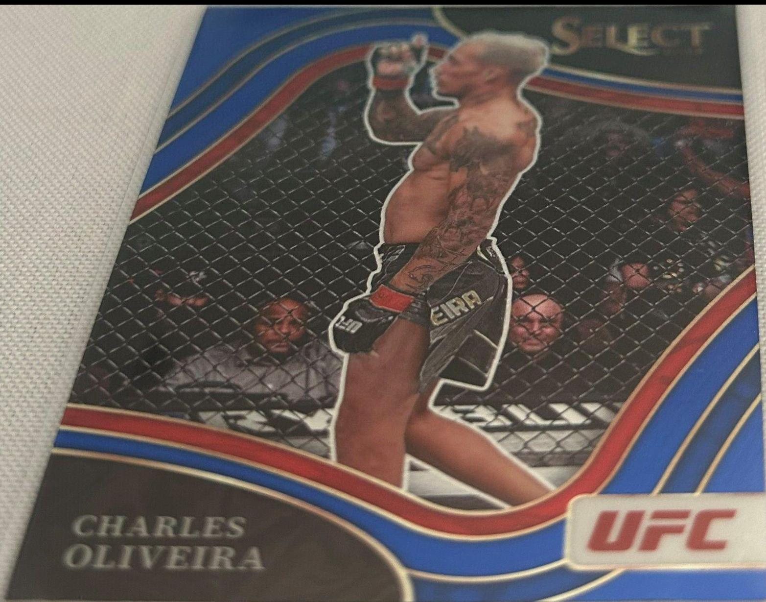 Charles Oliveira 2022 Panini Select UFC Octagonside #249 Blue Prizm
