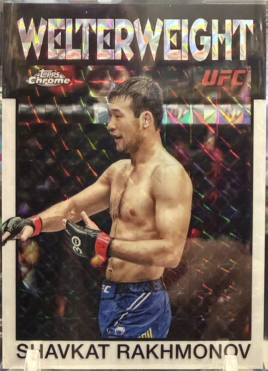 Shavkat Rakhmonov 2026 Topps Chrome UFC 1986 Topps #86-18 Geometric Refractor