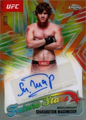 Shara Magomedov 2025 Topps Chrome UFC Future Stars Autographs #FSA-SM Red Refractor
