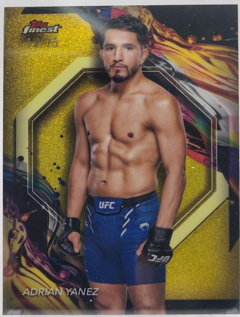 Adrian Yanez 2024 Topps Finest UFC Base Uncommon #143 Yellow Glitter Refractor