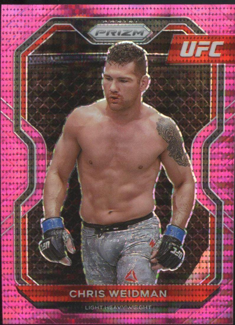 Chris Weidman 2021 Panini Prizm UFC Base #88 Pink Pulsar