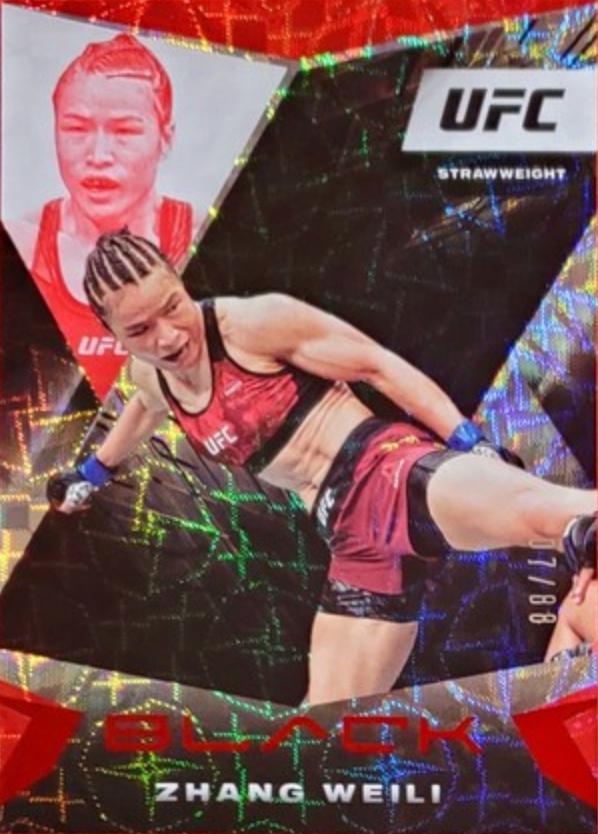 Zhang Weili 2021 Panini Chronicles UFC Base Black #120 Asia Red