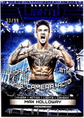 Max Holloway 2024 Topps Knockout UFC Lights (Lights, Camera, Action) #LTS-2 Purple