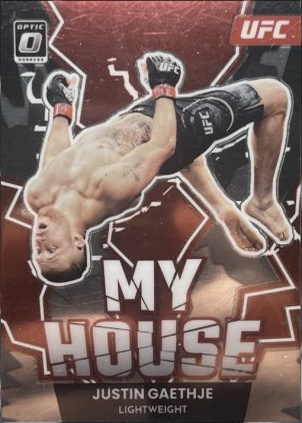 Justin Gaethje 2023 Panini Donruss Optic UFC My House #9 Red