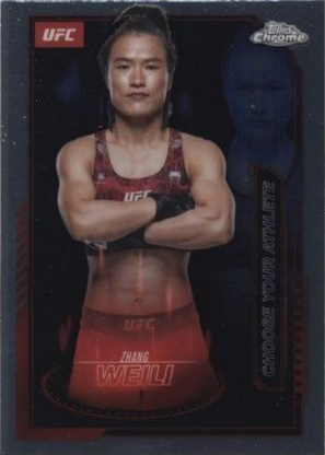 Zhang Weili 2025 Topps Chrome UFC Mission Control #MCL-10 Geometric Black Refractor