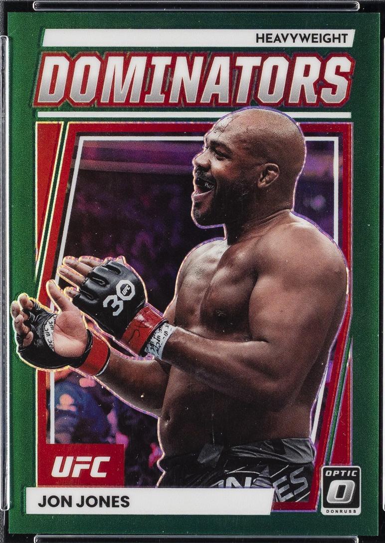 Jon Jones 2023 Panini Donruss Optic UFC Dominators #9 Green