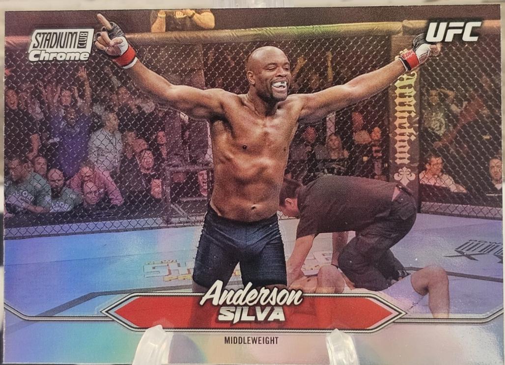 Anderson Silva 2025 Topps Stadium Club UFC Base Chrome #C-189 Refractor
