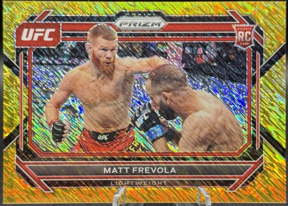 Matt Frevola 2023 Panini Prizm UFC Base #59 Gold Shimmer