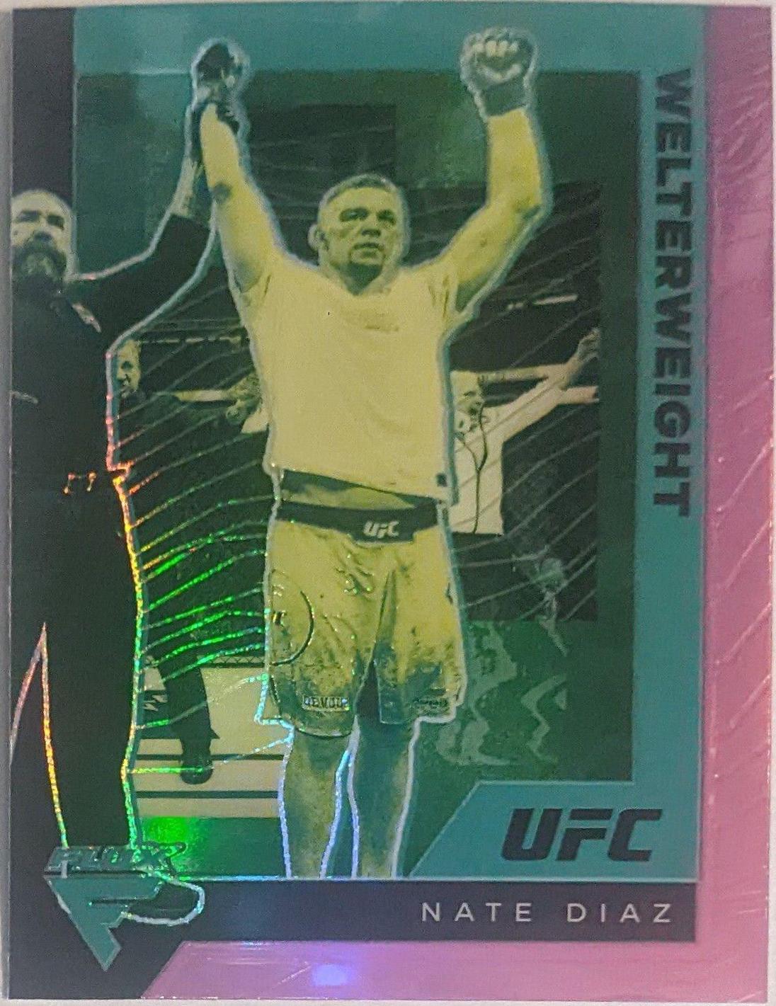 Nate Diaz 2021 Panini Chronicles UFC Base Flux #260 Pink