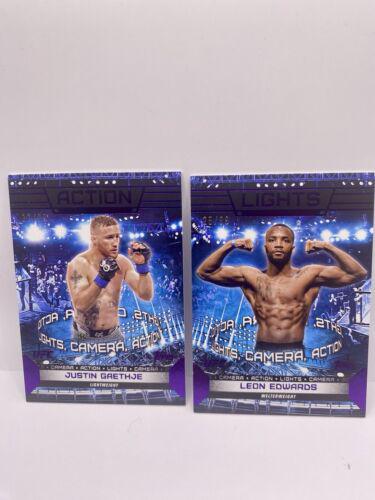 Justin Gaethje 2024 Topps Knockout UFC Action (Lights, Camera, Action) #ACT-18 Purple