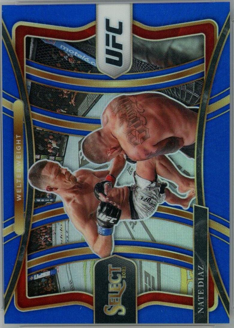 Nate Diaz 2021 Panini Select UFC Premier Level #189 Blue
