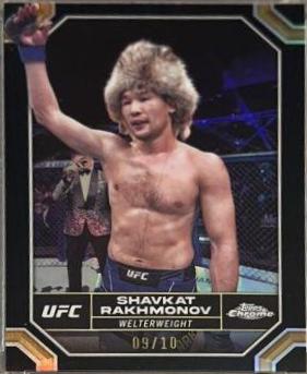 Shavkat Rakhmonov 2024 Topps Chrome UFC Base #177 Black Refractor