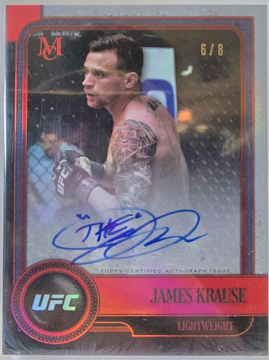 James Krause 2019 Topps UFC Museum Collection Museum Autographs #MA-JK Ruby