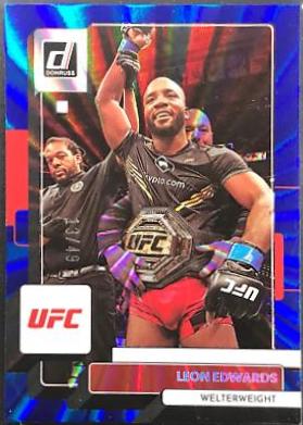 Leon Edwards 2023 Panini Donruss UFC Base #194 Blue Laser