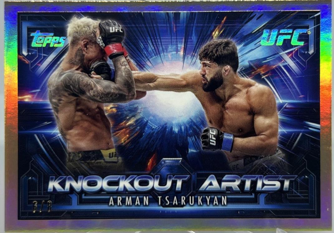 Arman Tsarukyan 2025 Topps Knockout UFC Knockout Artists #KA-25 Gold