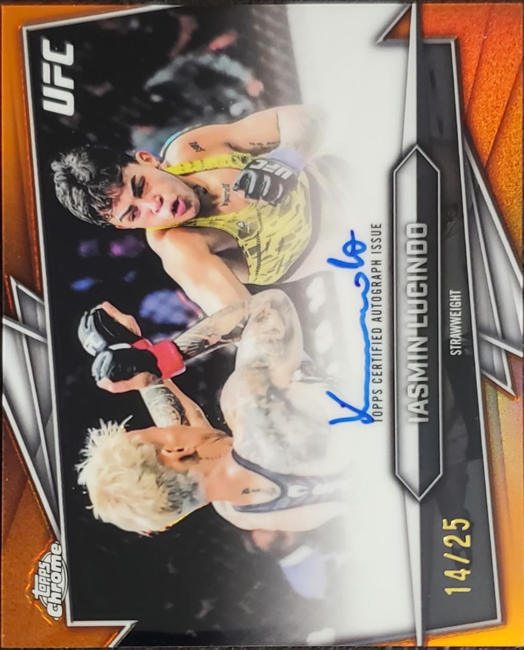 Iasmin Lucindo 2026 Topps Chrome UFC Base Autographs #BAV-IL Orange Refractor