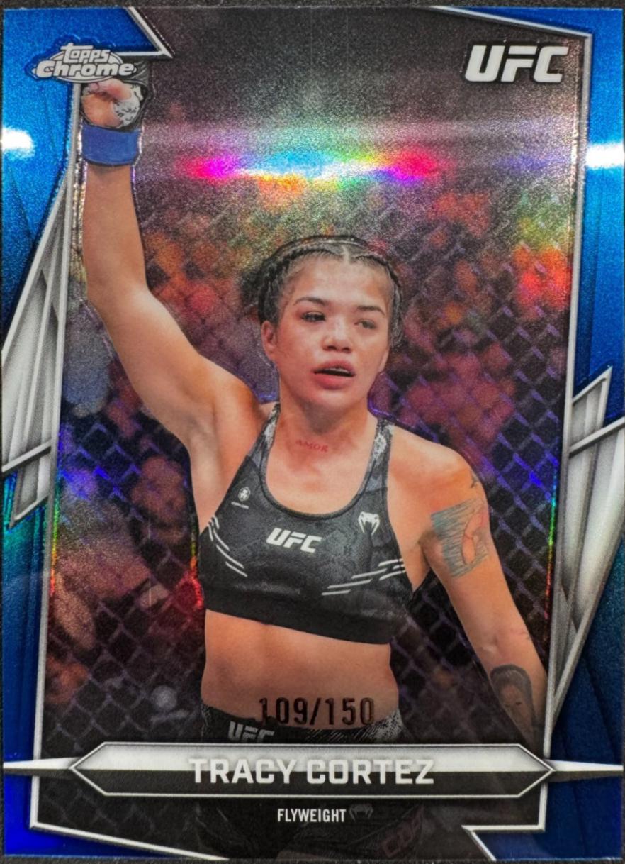 Tracy Cortez 2026 Topps Chrome UFC Base #58 Blue Refractor